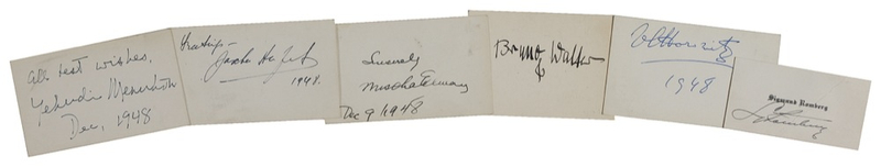 Lot 695 Classical Music Signatures