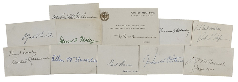 Lot 296 Politicians Signatures