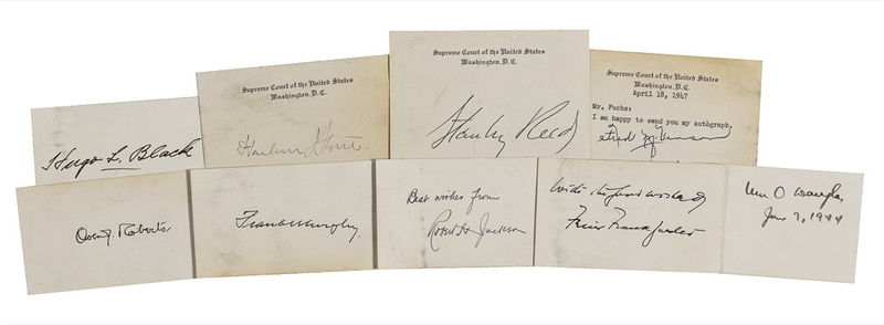 Lot 309 Supreme Court Justices Signatures