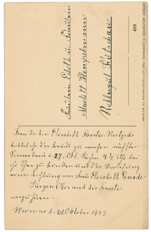 Lot 211 Elisabeth Forster-Nietzsche