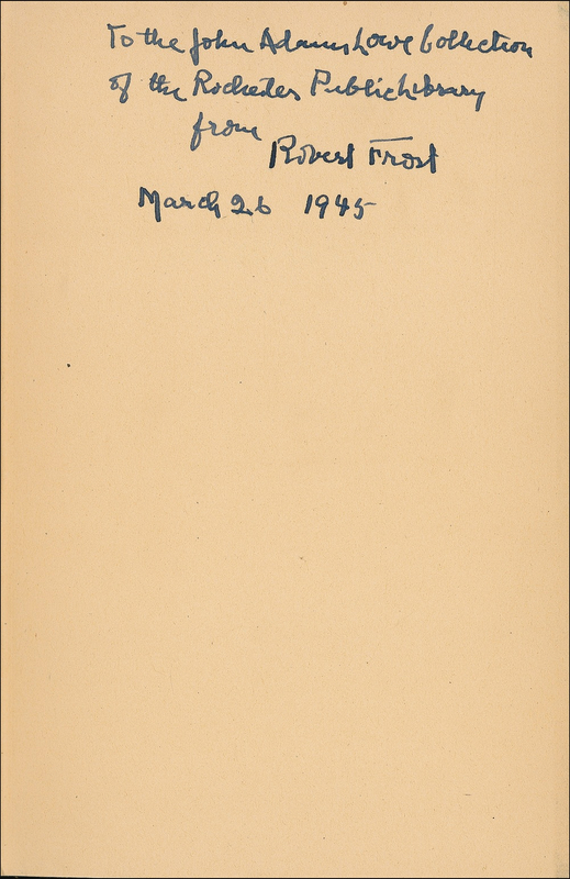 Lot 568 Robert Frost Book