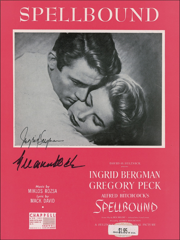 Lot 833 Ingrid Bergman and Gregory Peck Sheet Music