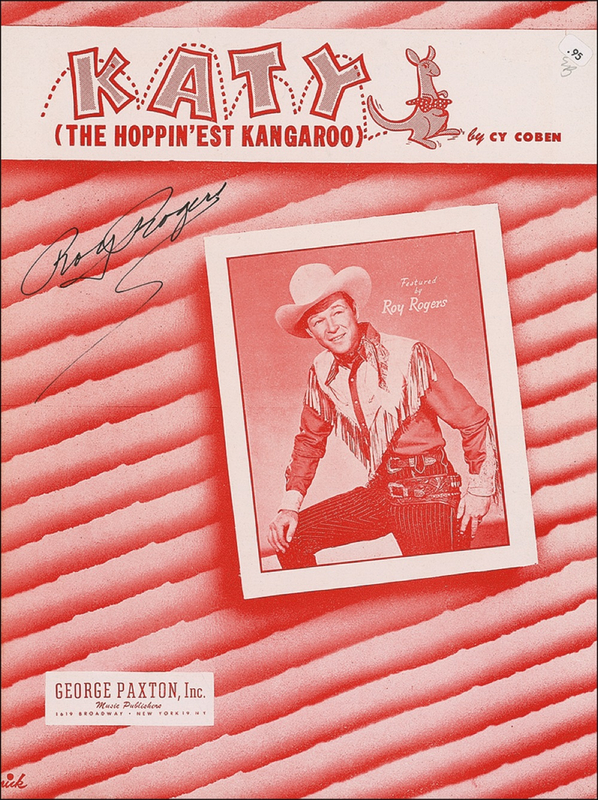 Lot 1001 Roy Rogers Sheet Music