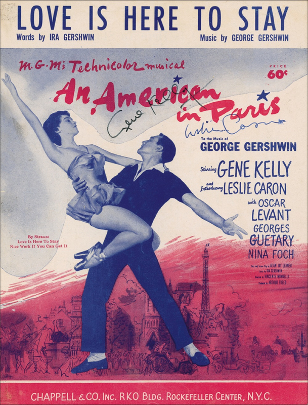 Lot 937 Gene Kelly and Leslie Caron Sheet Music