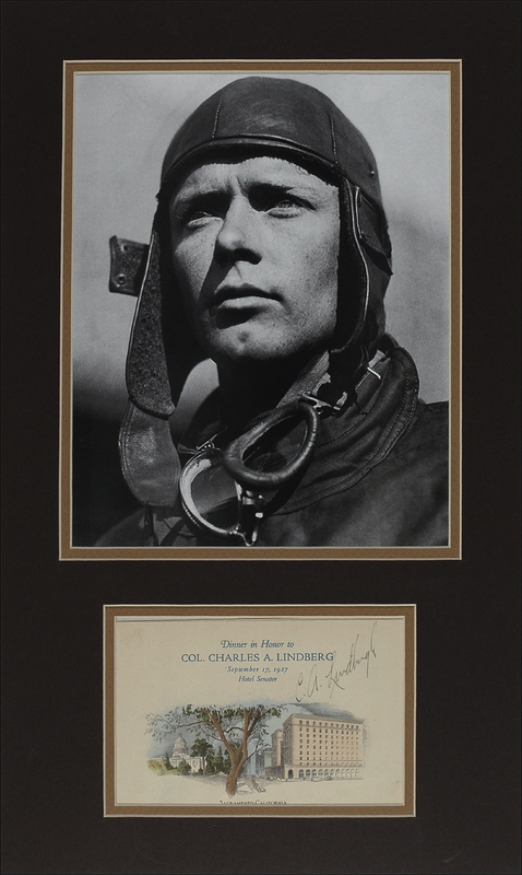 Lot 487 Charles Lindbergh: Lindbergh dines in Sacremento