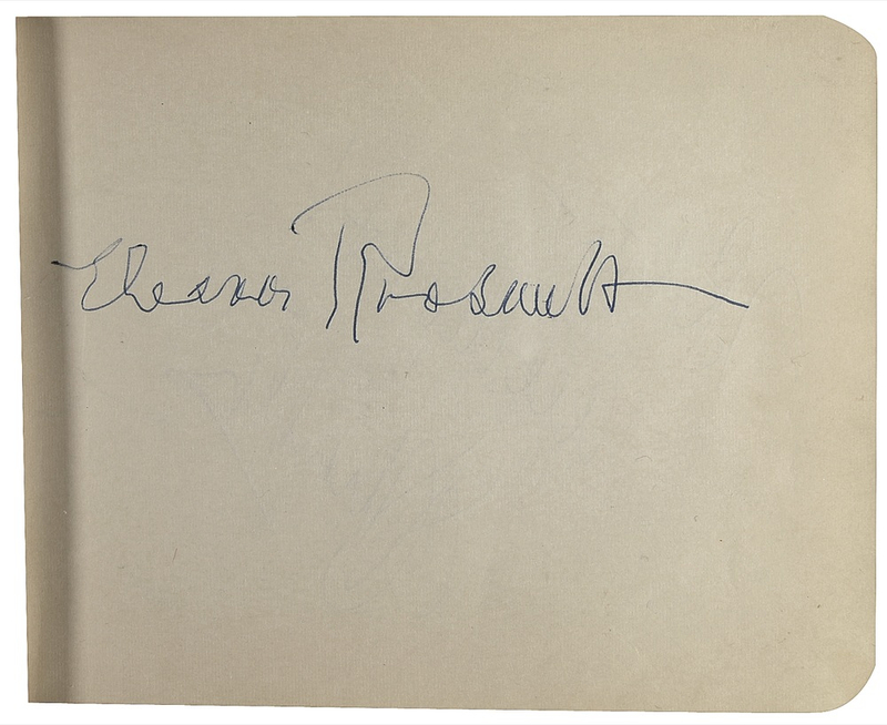 Lot 1051 Vintage Entertainers: Hooray for Hollywood! Vintage album signed by over 50 greats including Chico Marx, Lucy and Desi, Cagney, and Judy Holliday
