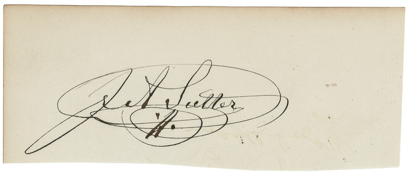 Lot 310 John Sutter: Scarce signature of the pioneer who set off the California Gold Rush