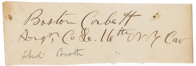 Lot 169 Boston Corbett: The killer of John Wilkes Booth