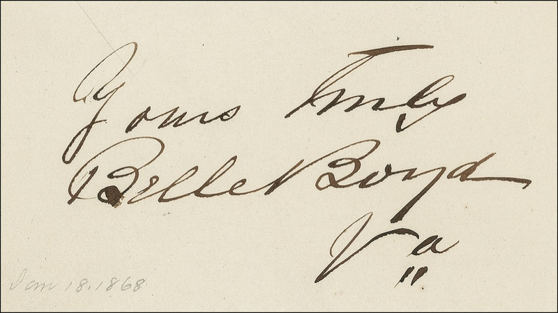 Lot 152 Belle Boyd: Rare signature of the famed Confederate spy