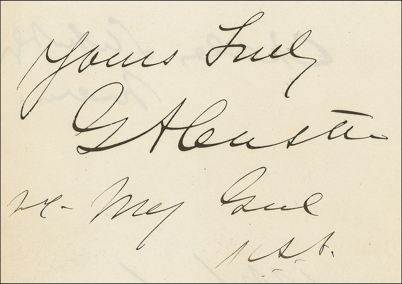 Lot 346 George A. Custer: Exceptionally large Custer signature