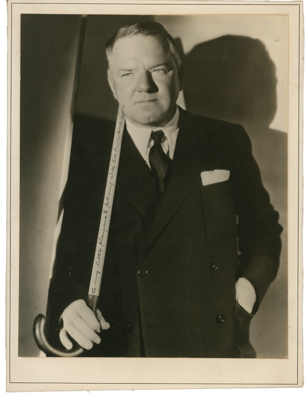 Lot 882 W. C. Fields: Fields signs for a “little playmate”