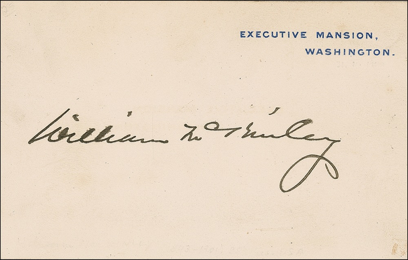 Lot 77 William McKinley White House Card
