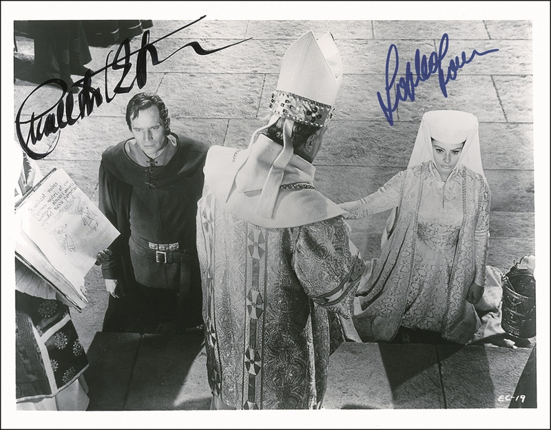 Lot 922 Charlton Heston and Sophia Loren Signed Photograph