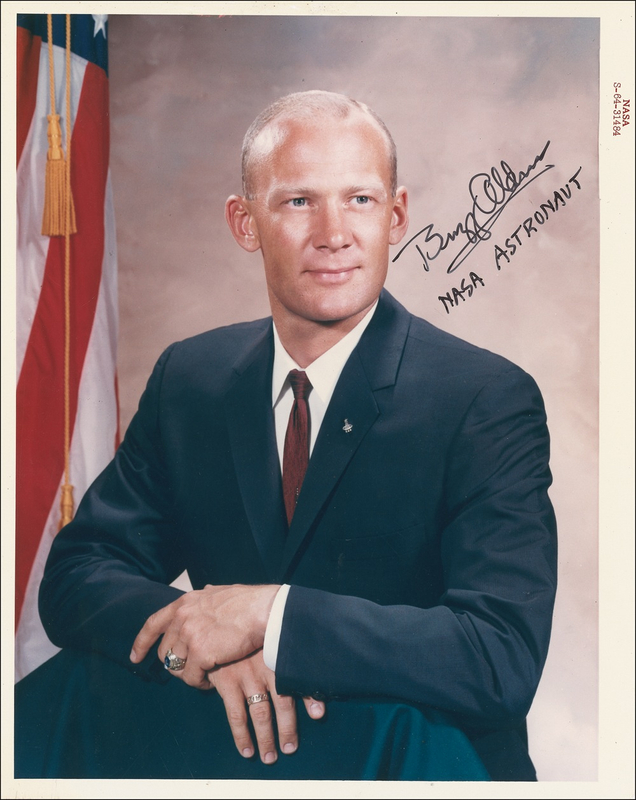 Lot 420 Buzz Aldrin: Nice ?red-lettered? NASA portrait