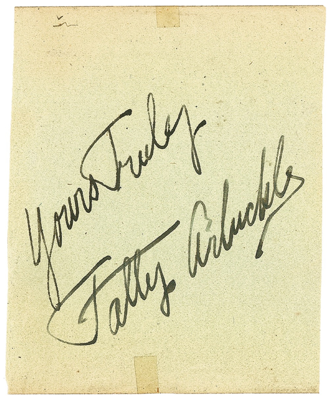 Lot 820 Roscoe ?Fatty? Arbuckle Signature