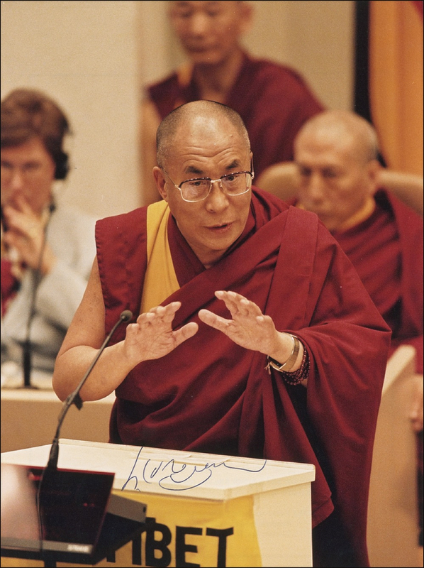 Lot 171 Dalai Lama Signed Photograph