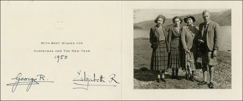 Lot 217 George VI and Elizabeth: Royal Christmas card from 1950