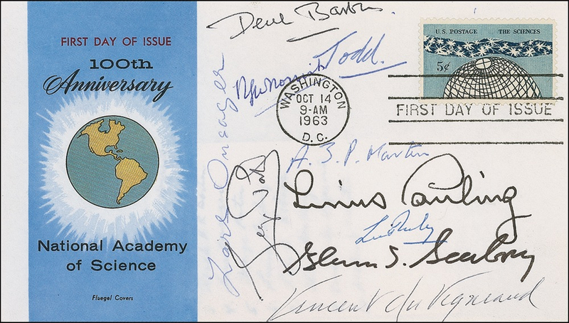 Lot 279 Nobel Prize Recipients First Day Cover