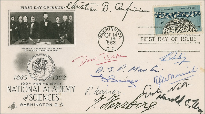 Lot 280 Nobel Prize Recipients First Day Cover