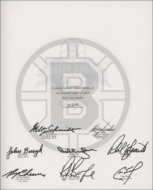 Lot 1110 Boston Bruins Book