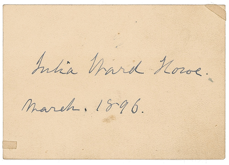 Lot 581 Julia Ward Howe