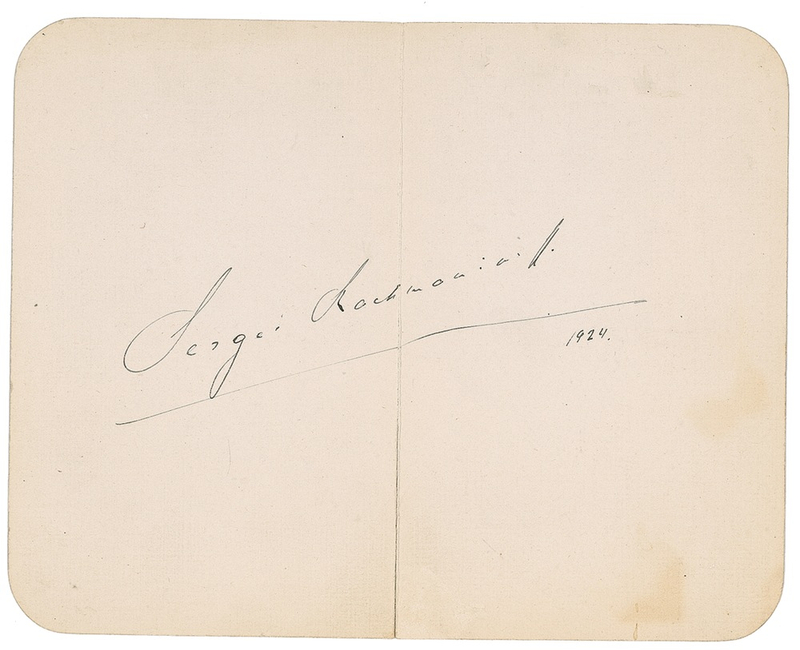 Lot 709 Sergei Rachmaninoff Signature