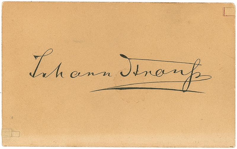 Lot 714 Johann Strauss Signature