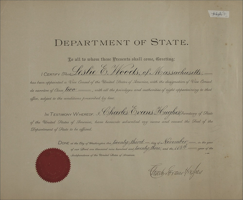 Lot 312 Supreme Court: Charles Evans Hughes