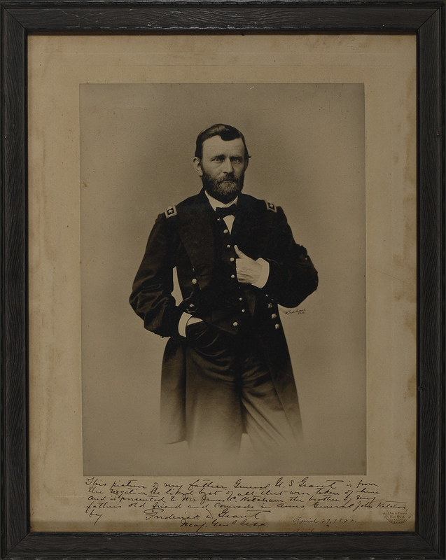 Lot 39 Frederick D. Grant: Grant?s son presents a portrait of his father