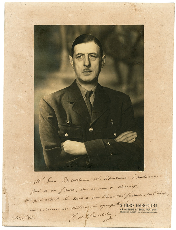 Lot 178 Charles de Gaulle: Scarce oversized de Gaulle