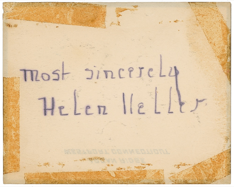 Lot 249 Helen Keller Signature