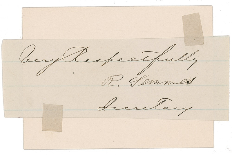 Lot 405 Raphael Semmes: Captain of the famous Alabama