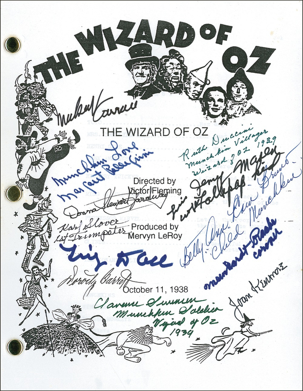 Lot 1066 Wizard of Oz: Munchkins Script