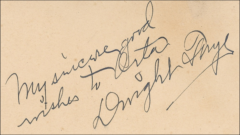 Lot 890 Dwight Frye: Seldom-seen signature of the scene-stealing character actor of both Frankenstein and Dracula