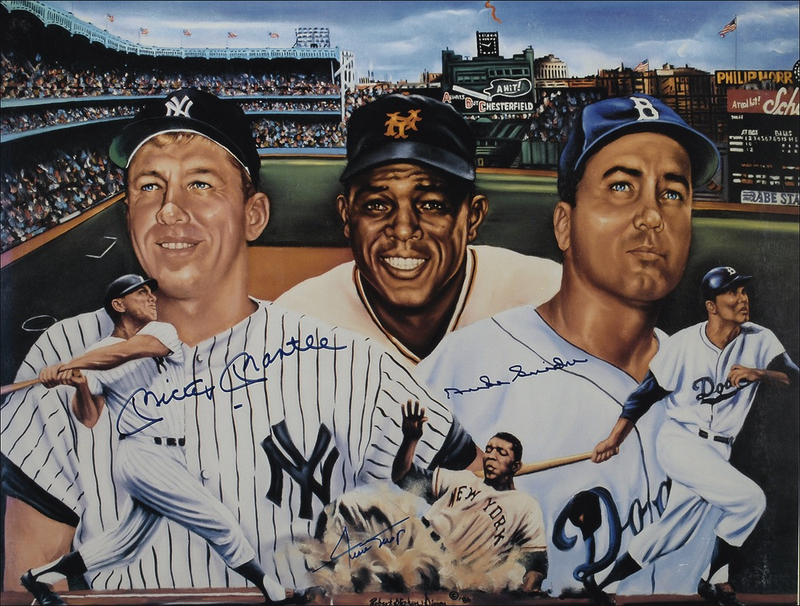 Lot 1179 Mantle, Mays, Snider Print
