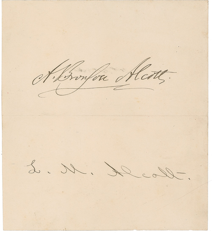 Lot 521 Louisa May and A. Bronson Alcott Signature