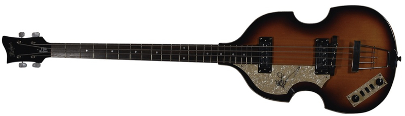 Lot 737 Beatles: Paul McCartney: McCartney signs his trademark Höfner ?violin? bass