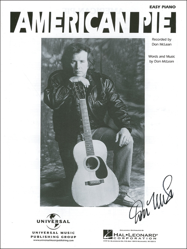 Lot 787 Don McLean Sheet Music