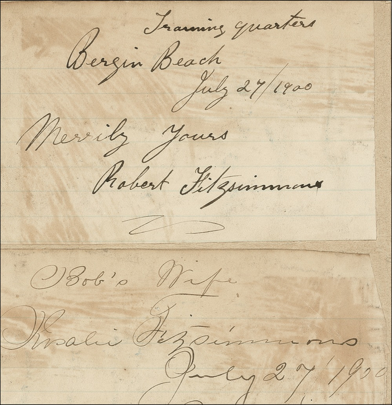 Lot 1143 Robert Fitzsimmons: One of heavyweight boxing?s most elusive champions