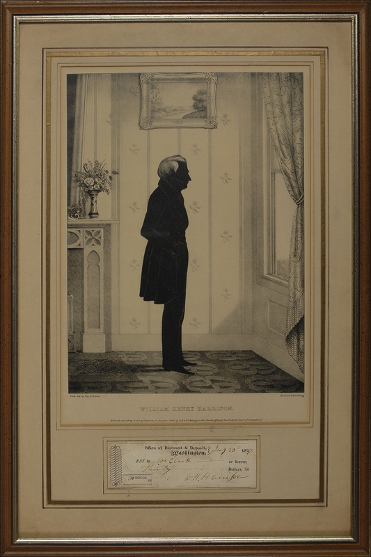 Lot 49 William Henry Harrison: Scarce bank draft signed by the man who would become America’s shortest-serving Chief Executive