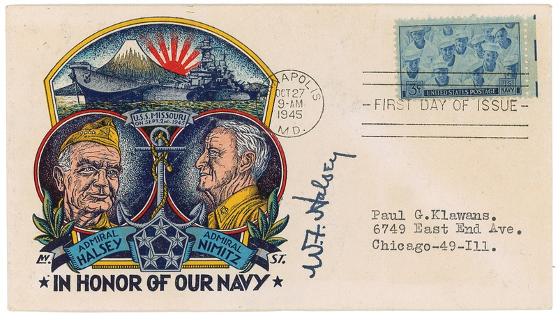 Lot 363 William F. Halsey First Day Cover