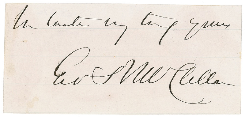 Lot 384 George B. McClellan Signature