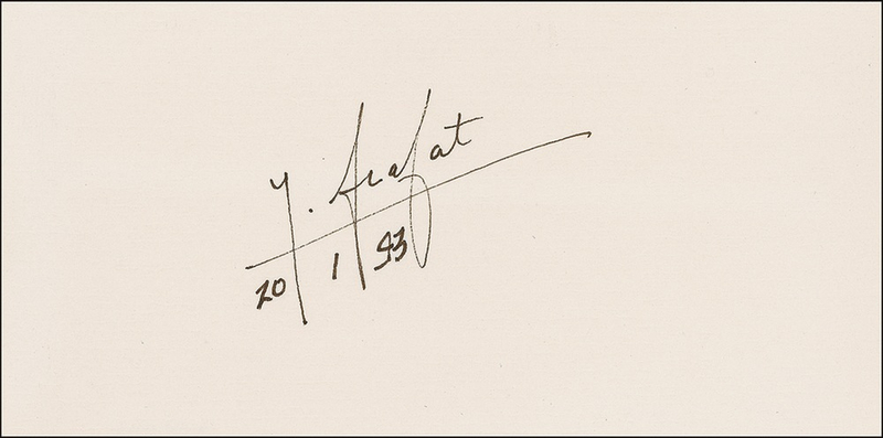 Lot 138 Yassir Arafat Signature