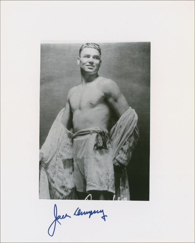 Lot 1133 Jack Dempsey Signed Photograph