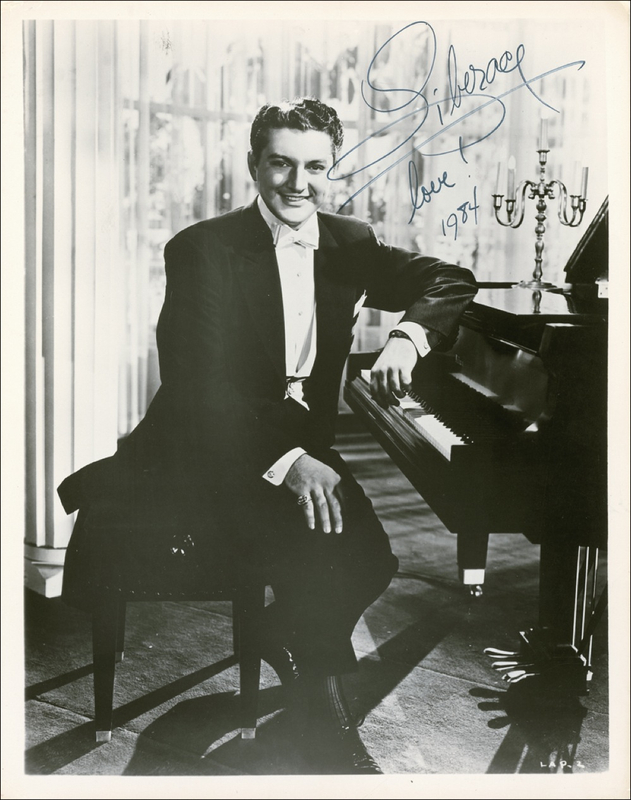 Lot 781 Liberace Signed Photograph