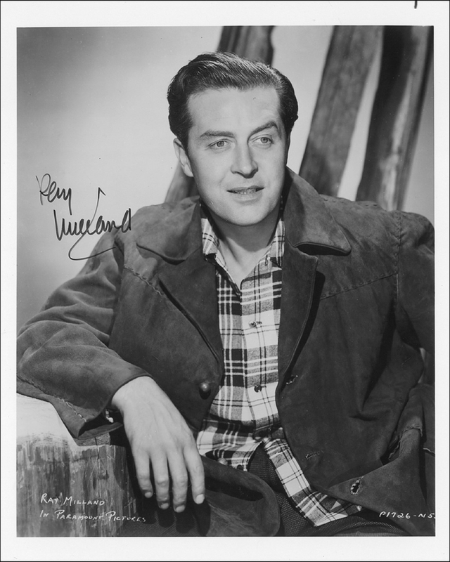 Lot 977 Ray Milland Signed Photograph