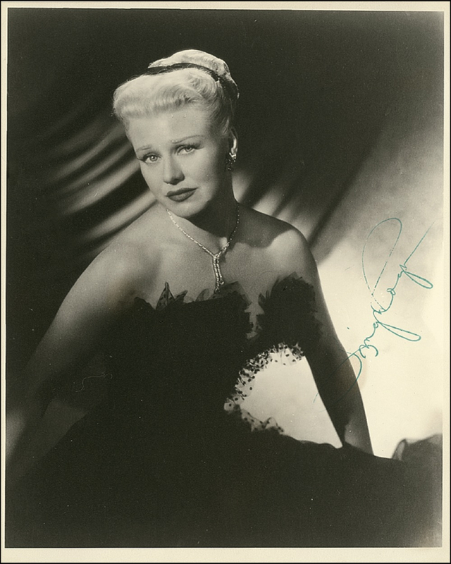 Lot 1000 Ginger Rogers Signed Photograph