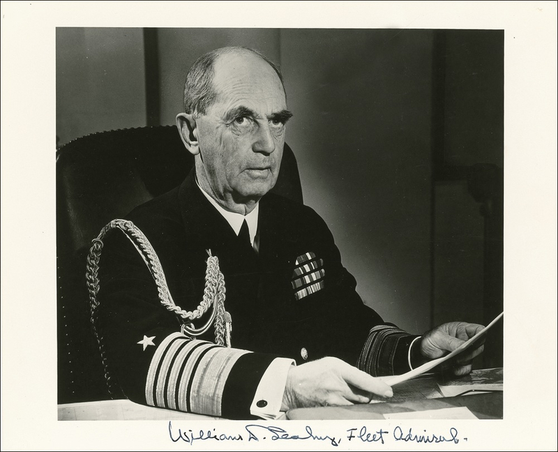 Lot 376 William D. Leahy Signed Photograph