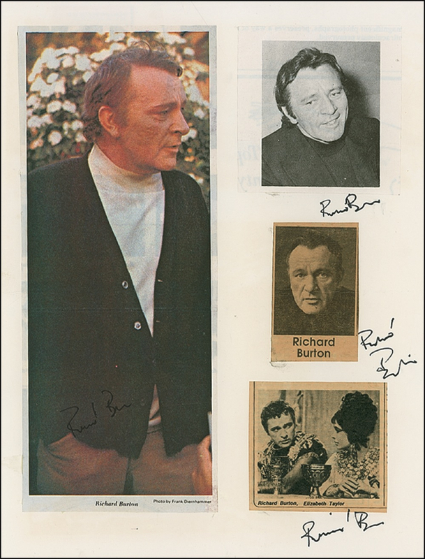 Lot 845 Richard Burton Signatures