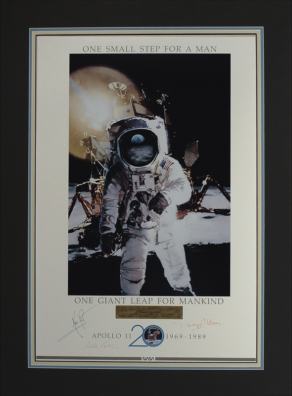 Lot 427 Apollo 11: The Apollo 11 crew present a print on their 20-year anniversary